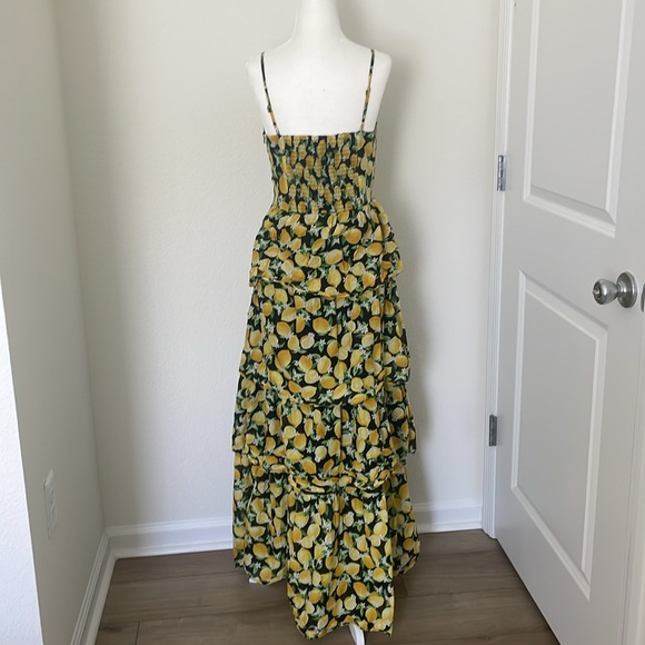 Betsey Johnson lemon print tiered maxi dress - Picture 10 of 10